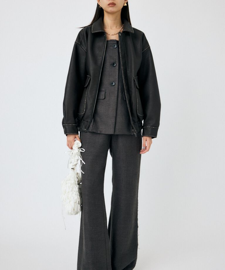 MOUSSY「F/LEATHER A-2 フライトジャケット」|その他|