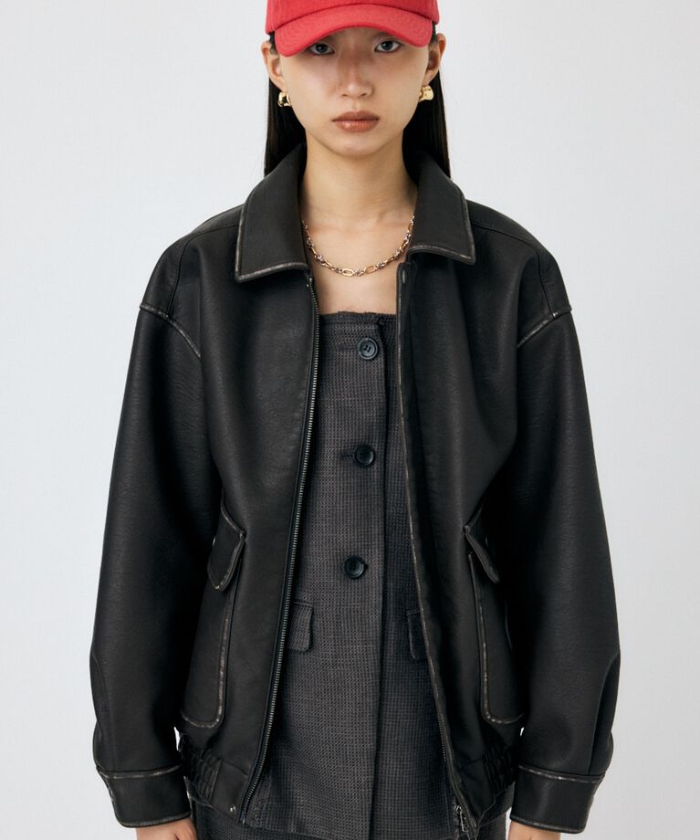 MOUSSY「F/LEATHER A-2 フライトジャケット」|その他|