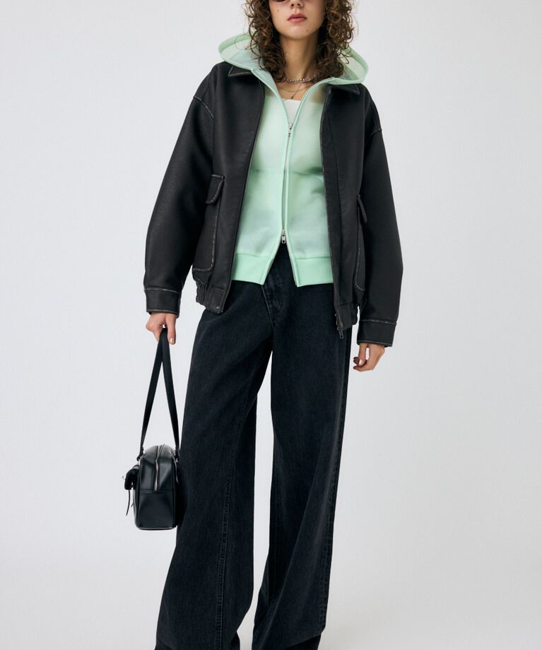 MOUSSY「F/LEATHER A-2 フライトジャケット」|その他|