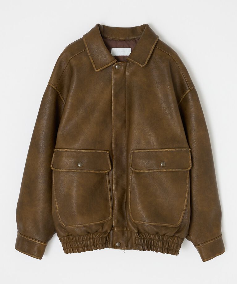 MOUSSY「F/LEATHER A-2 フライトジャケット」|その他|