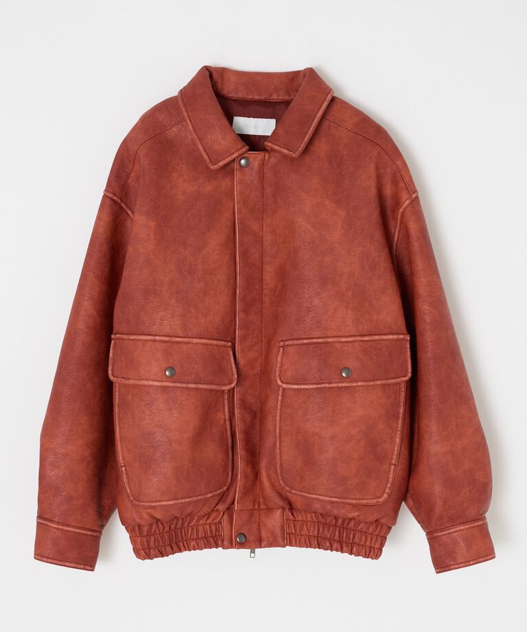 MOUSSY「F/LEATHER A-2 フライトジャケット」|その他|