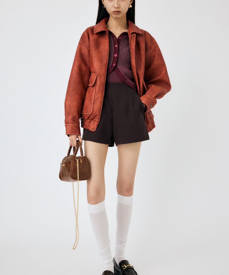 MOUSSY「F/LEATHER A-2 フライトジャケット」|その他|
