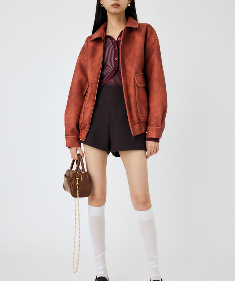 MOUSSY「F/LEATHER A-2 フライトジャケット」|その他|