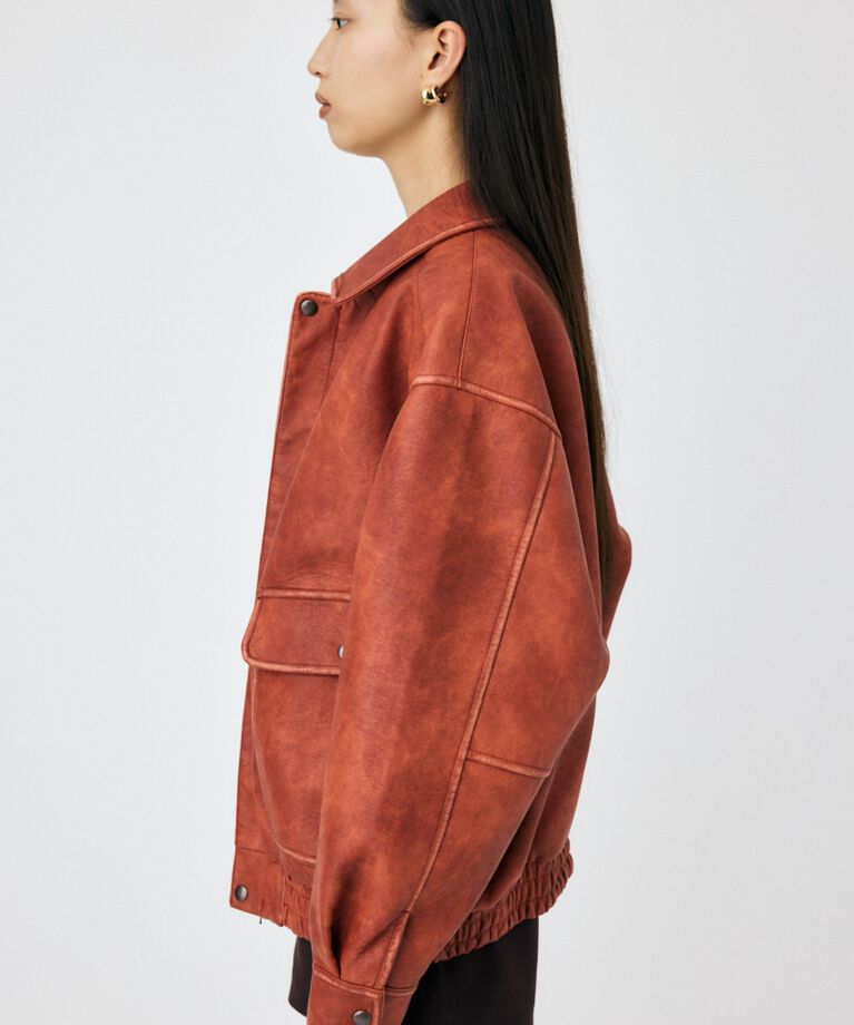 MOUSSY「F/LEATHER A-2 フライトジャケット」|その他|