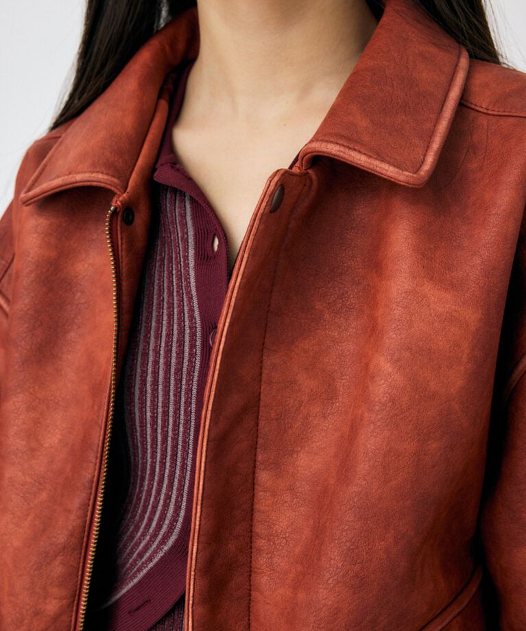 MOUSSY「F/LEATHER A-2 フライトジャケット」|その他|