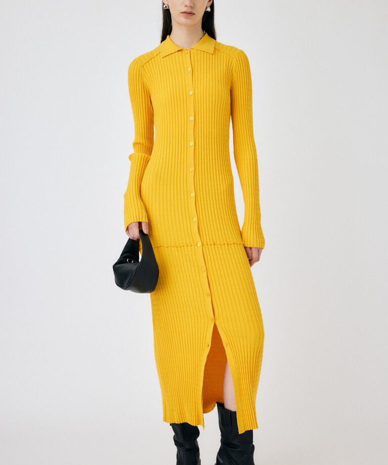 MOUSSY「CABLE KNIT ロングドレス」|ワンピース|