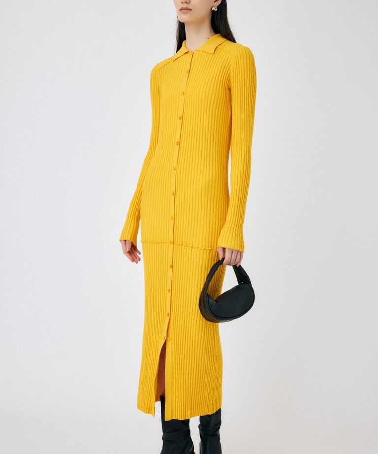MOUSSY「CABLE KNIT ロングドレス」|ワンピース|