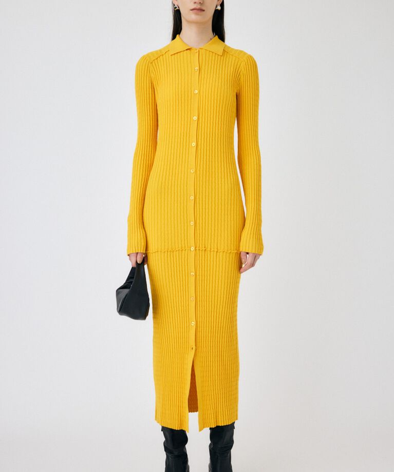 MOUSSY「CABLE KNIT ロングドレス」|ワンピース|