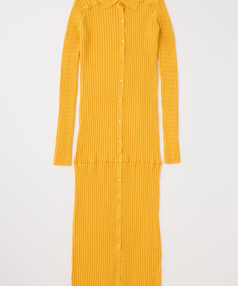 MOUSSY「CABLE KNIT ロングドレス」|ワンピース|