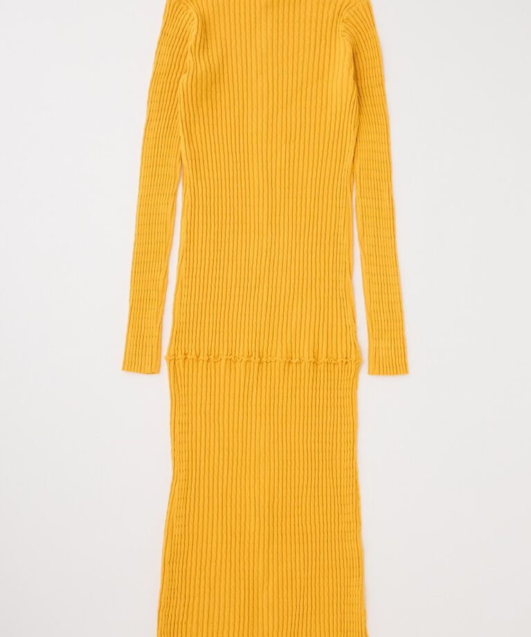 MOUSSY「CABLE KNIT ロングドレス」|ワンピース|