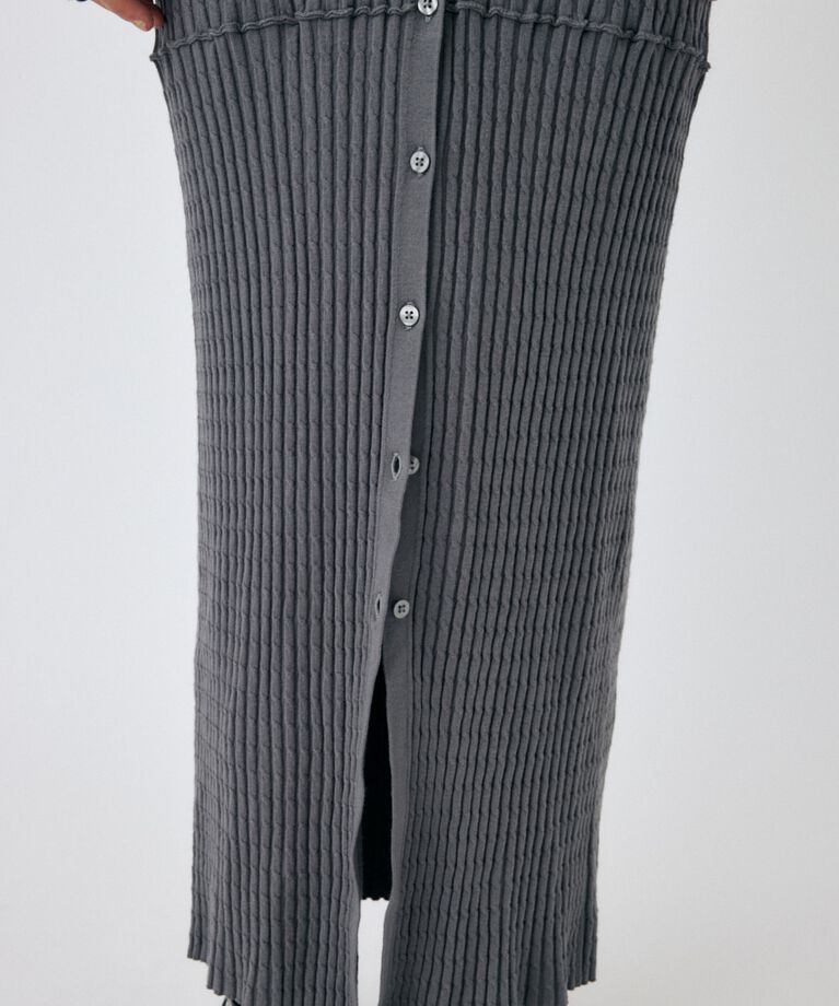 MOUSSY「CABLE KNIT ロングドレス」|ワンピース|