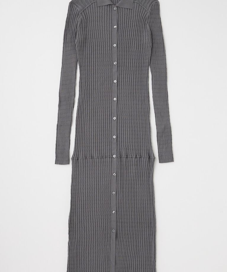 MOUSSY「CABLE KNIT ロングドレス」|ワンピース|