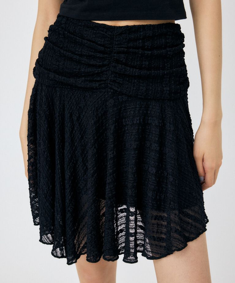 MOUSSY「ASYMMETRIC HEM LACY スカート」|スカート|
