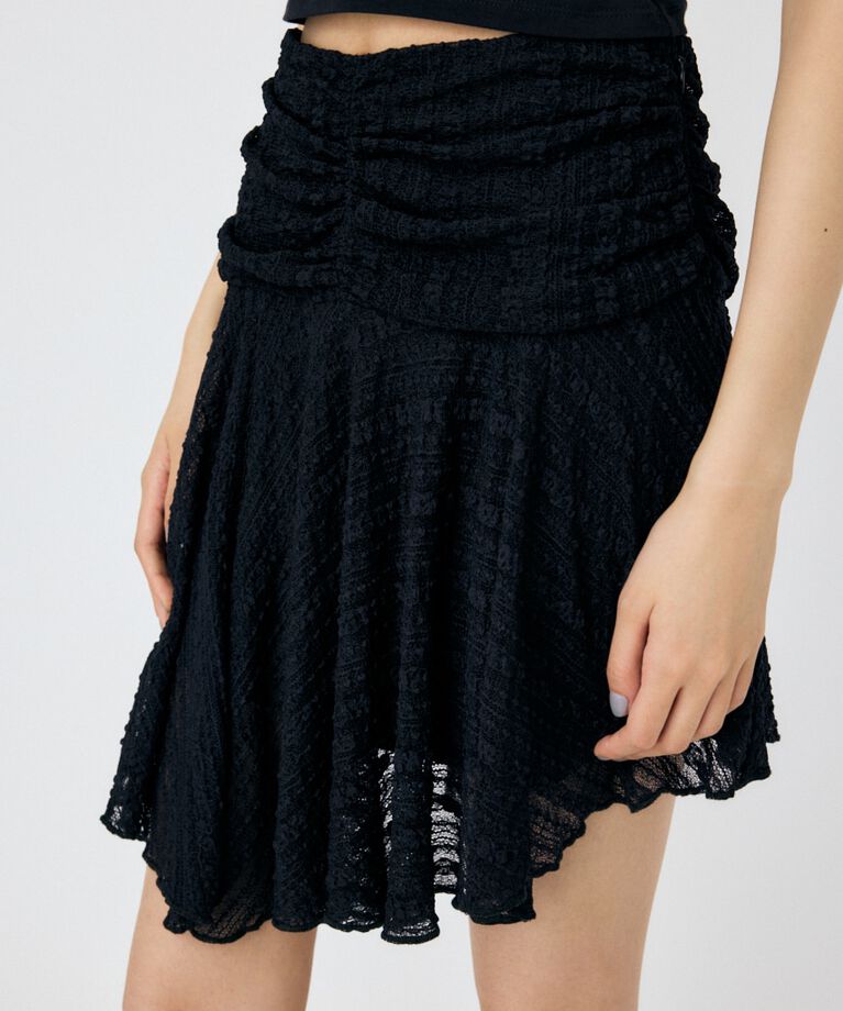 MOUSSY「ASYMMETRIC HEM LACY スカート」|スカート|