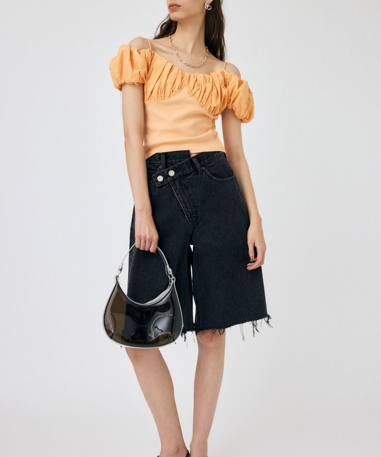 MOUSSY「VOLUME SLEEVE DOCKING トップス」|Tシャツ・カットソー|