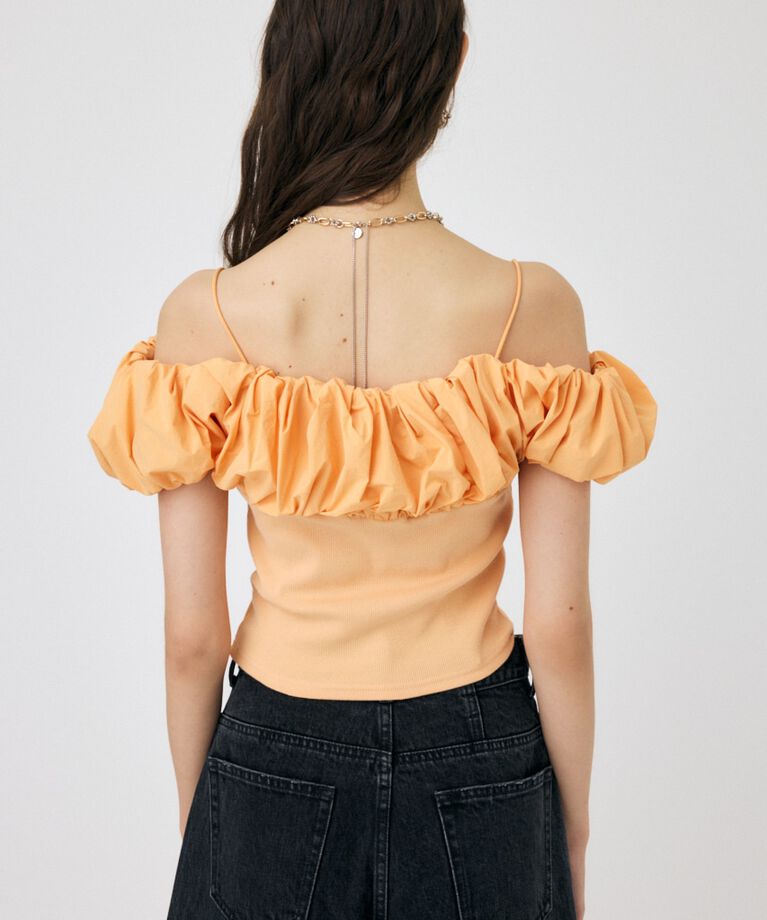 MOUSSY「VOLUME SLEEVE DOCKING トップス」|Tシャツ・カットソー|