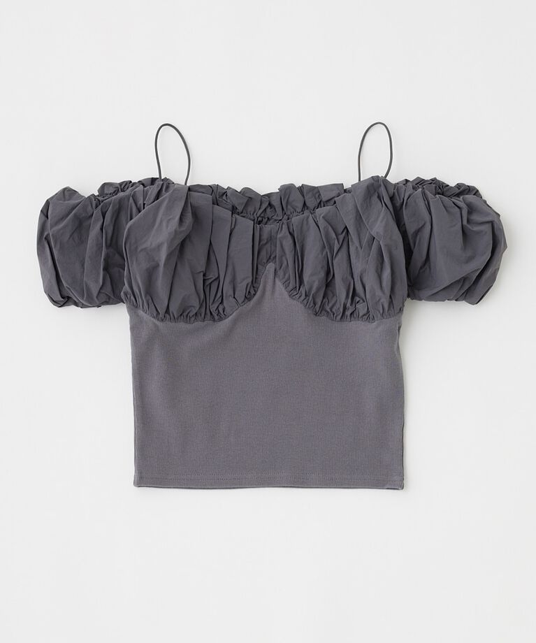 MOUSSY「VOLUME SLEEVE DOCKING トップス」|Tシャツ・カットソー|