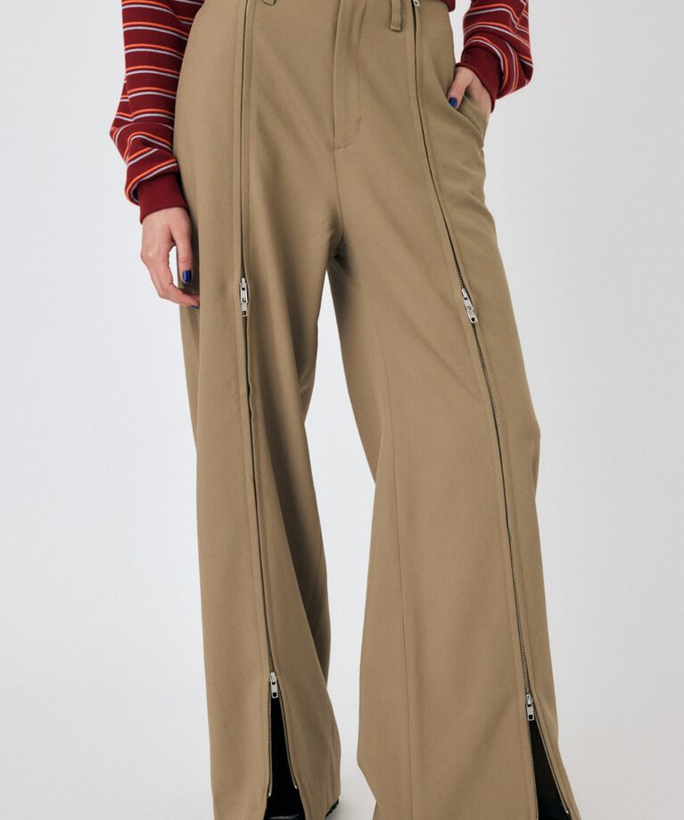 MOUSSY「ZIP UP WIDE トラウザーズ」|その他|
