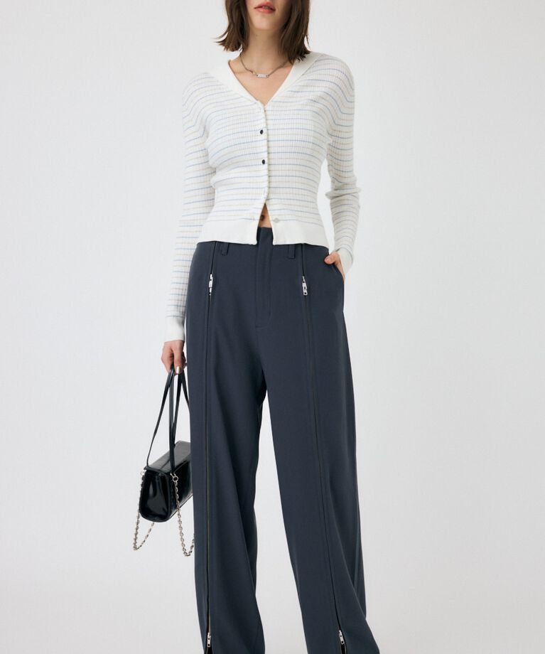 MOUSSY「ZIP UP WIDE トラウザーズ」|その他|