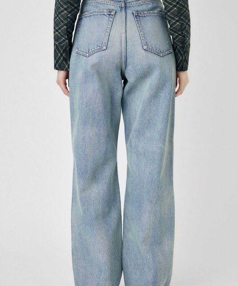 MOUSSY「HW CRASH LOOSE STRAIGHT」|デニム|