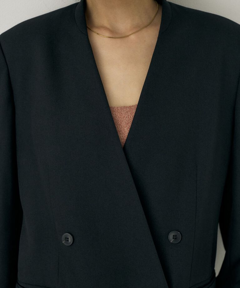 MOUSSY「シーズンレスノーカラージャケット　リサイクルポリエステル使用」|その他|