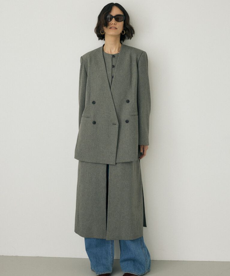 MOUSSY「シーズンレスノーカラージャケット　リサイクルポリエステル使用」|その他|