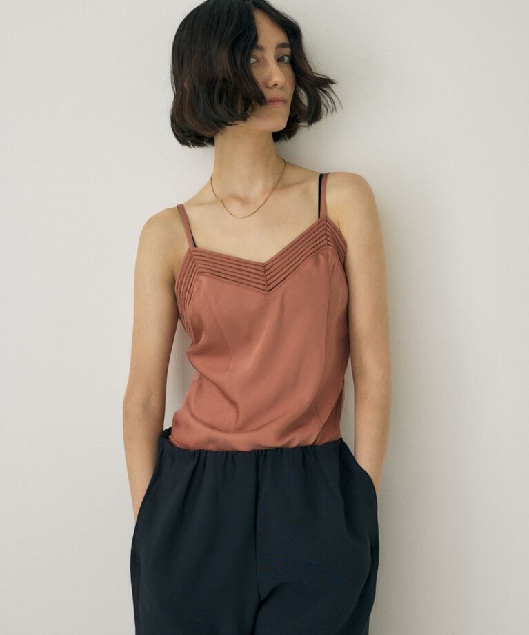 MOUSSY「サテンキャミソール　リサイクルポリエステル×レーヨン素材」|キャミソール|