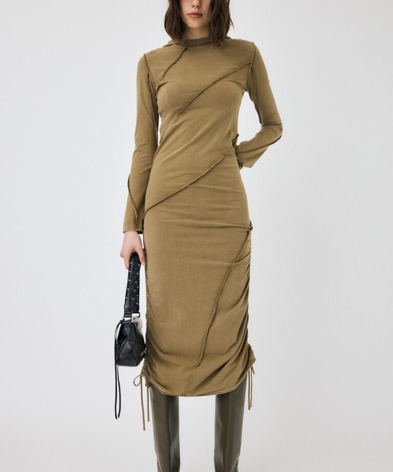 MOUSSY「TWISTED CUT ドレス」|ワンピース|L/BEG1