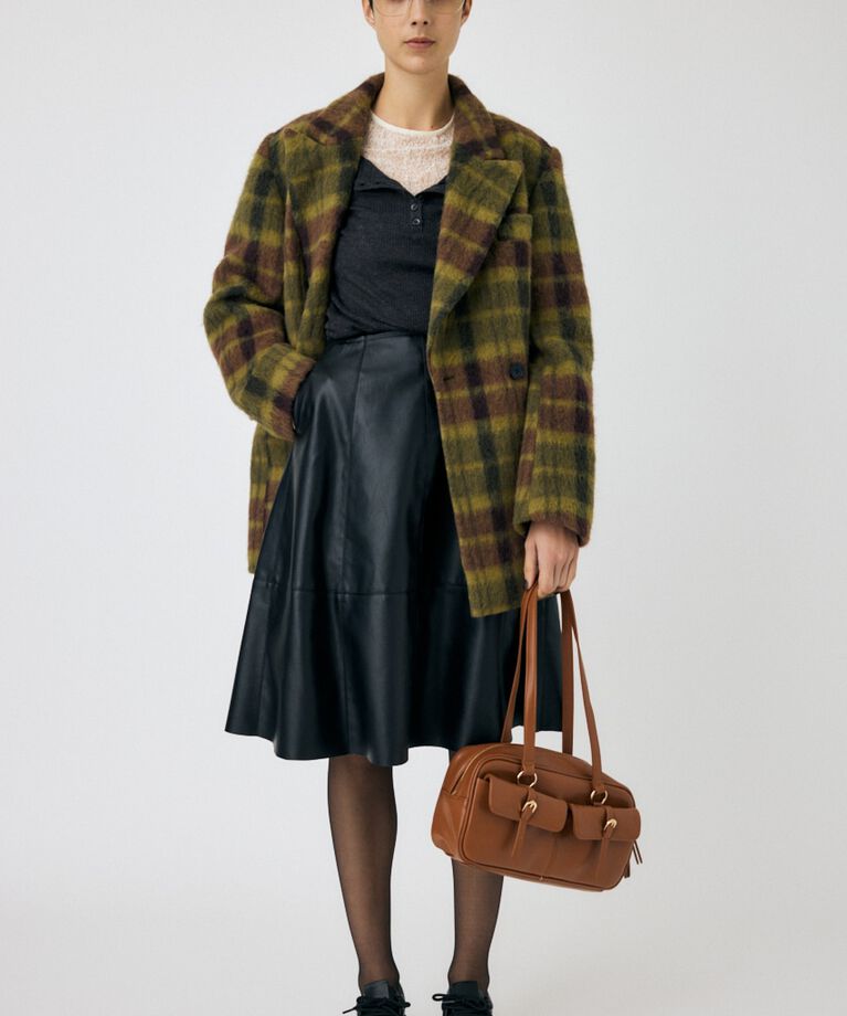 MOUSSY「F/LEATHER フレアスカート」|スカート|