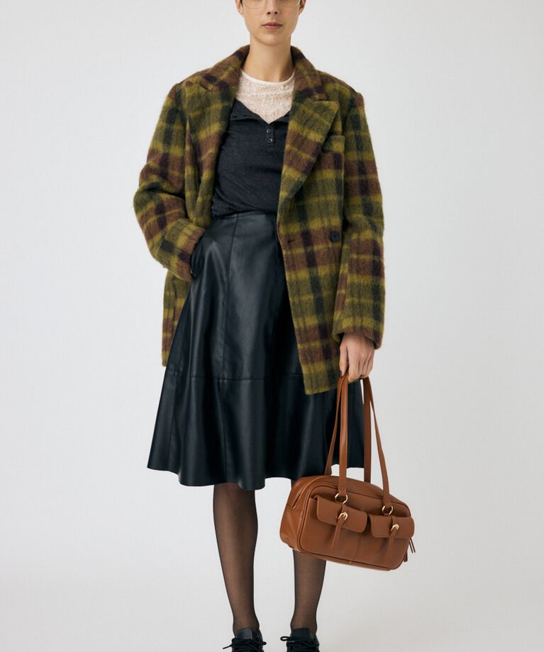 MOUSSY「F/LEATHER フレアスカート」|スカート|