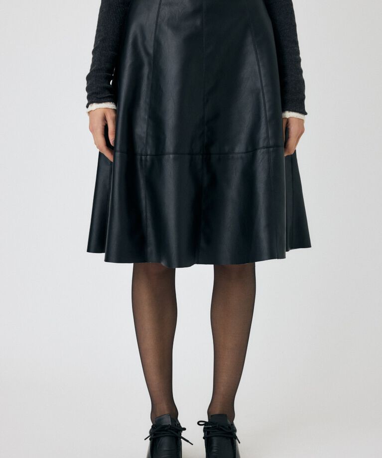 MOUSSY「F/LEATHER フレアスカート」|スカート|