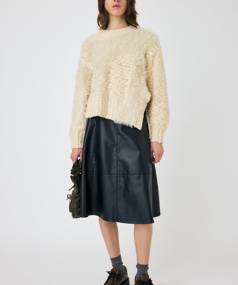 MOUSSY「F/LEATHER フレアスカート」|スカート|