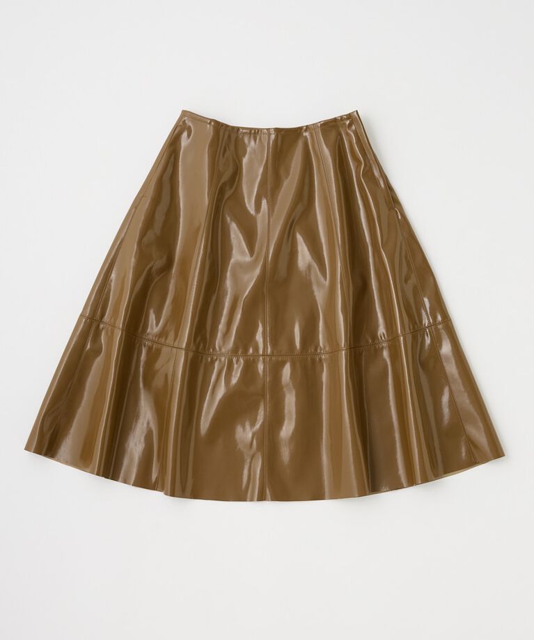 MOUSSY「F/LEATHER フレアスカート」|スカート|