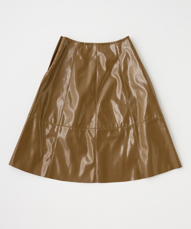 MOUSSY「F/LEATHER フレアスカート」|スカート|