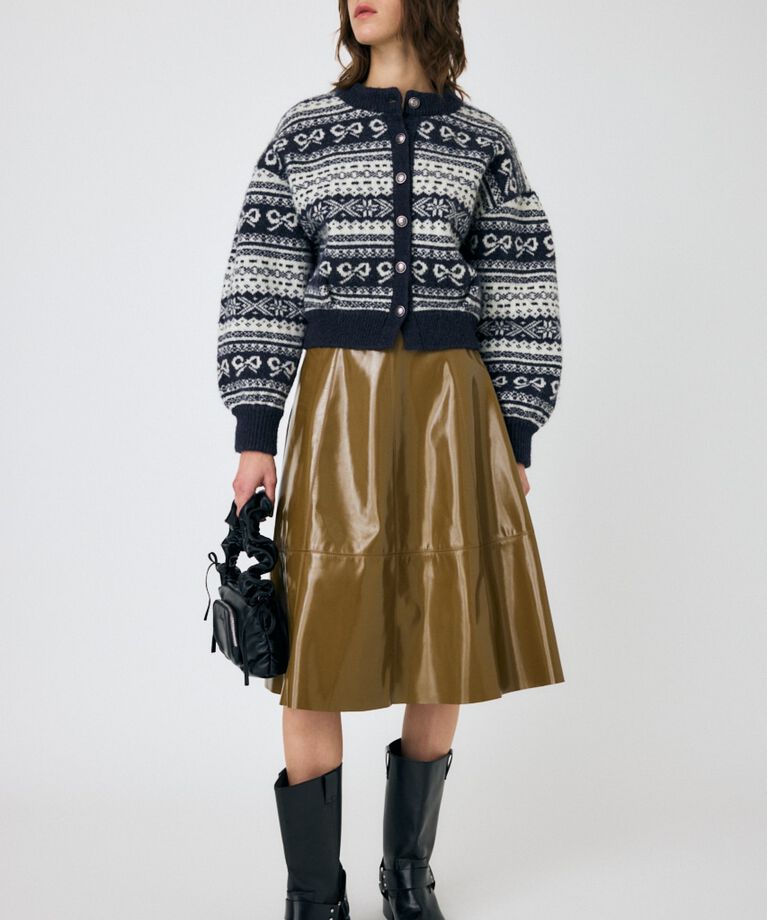 MOUSSY「F/LEATHER フレアスカート」|スカート|