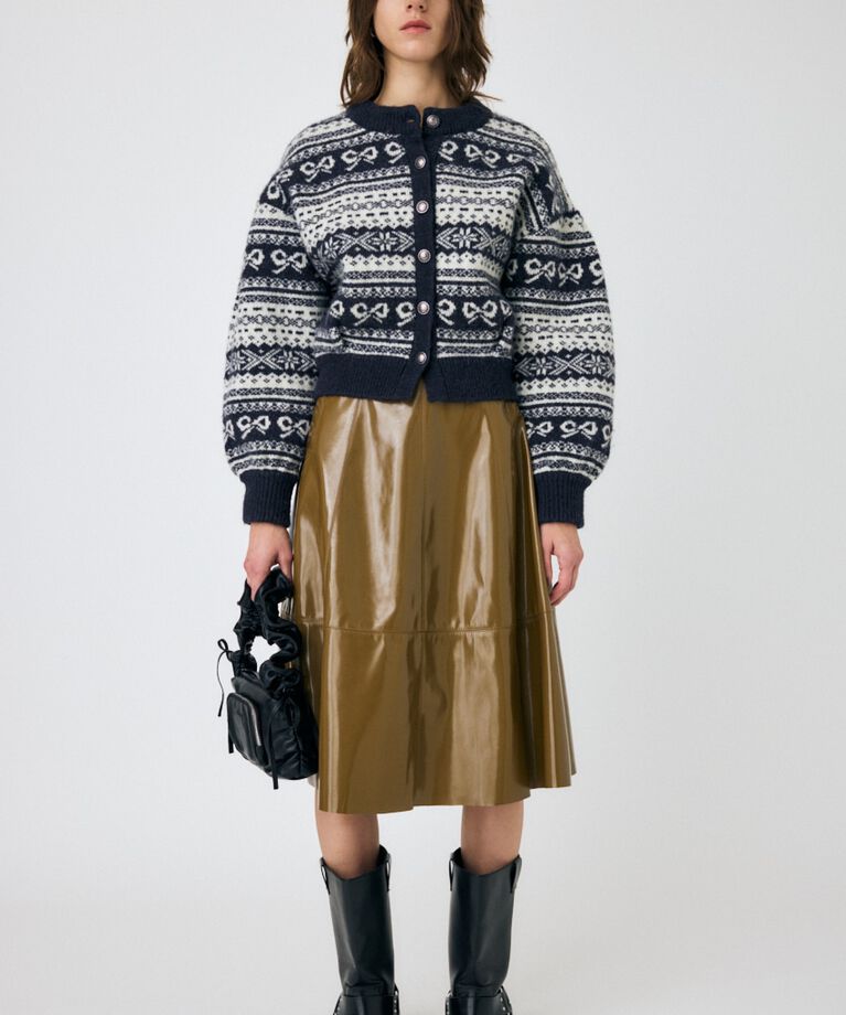 MOUSSY「F/LEATHER フレアスカート」|スカート|