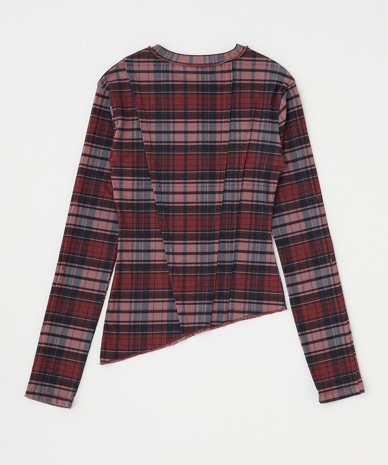 MOUSSY「TUCK CHECK トップス」|Tシャツ・カットソー|