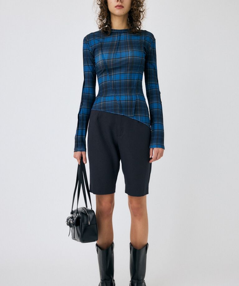MOUSSY「TUCK CHECK トップス」|Tシャツ・カットソー|