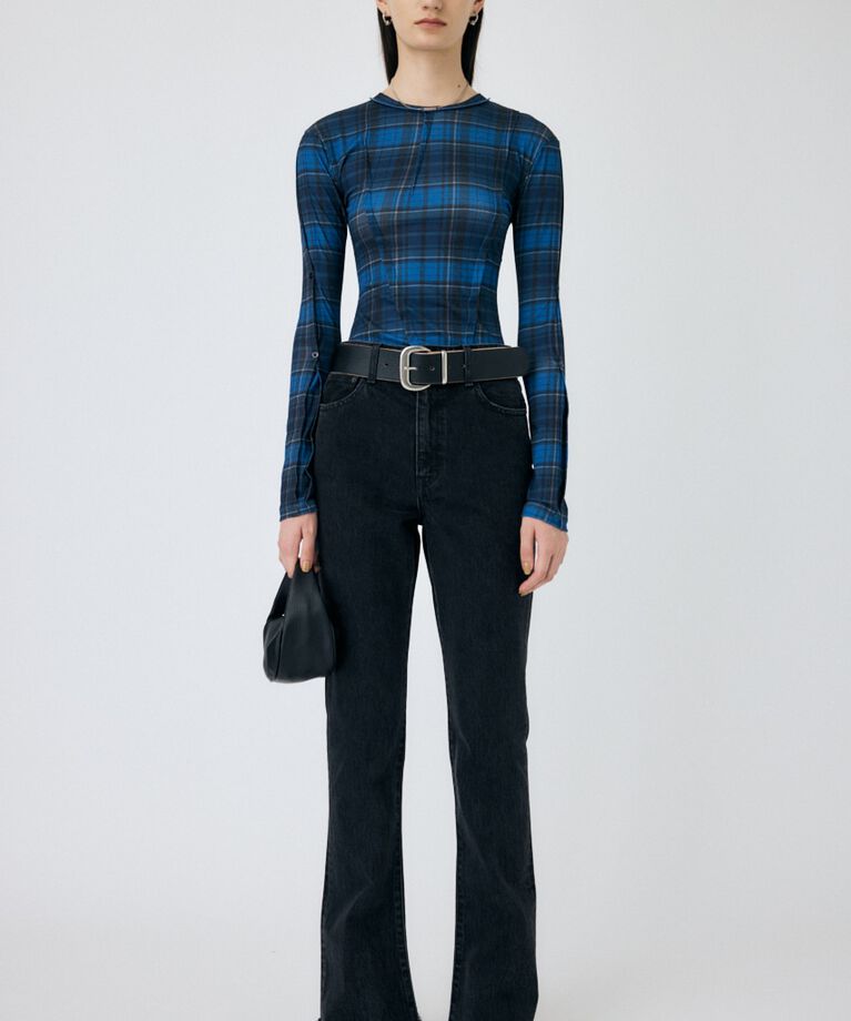 MOUSSY「TUCK CHECK トップス」|Tシャツ・カットソー|