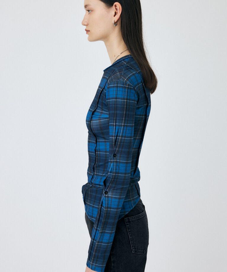 MOUSSY「TUCK CHECK トップス」|Tシャツ・カットソー|