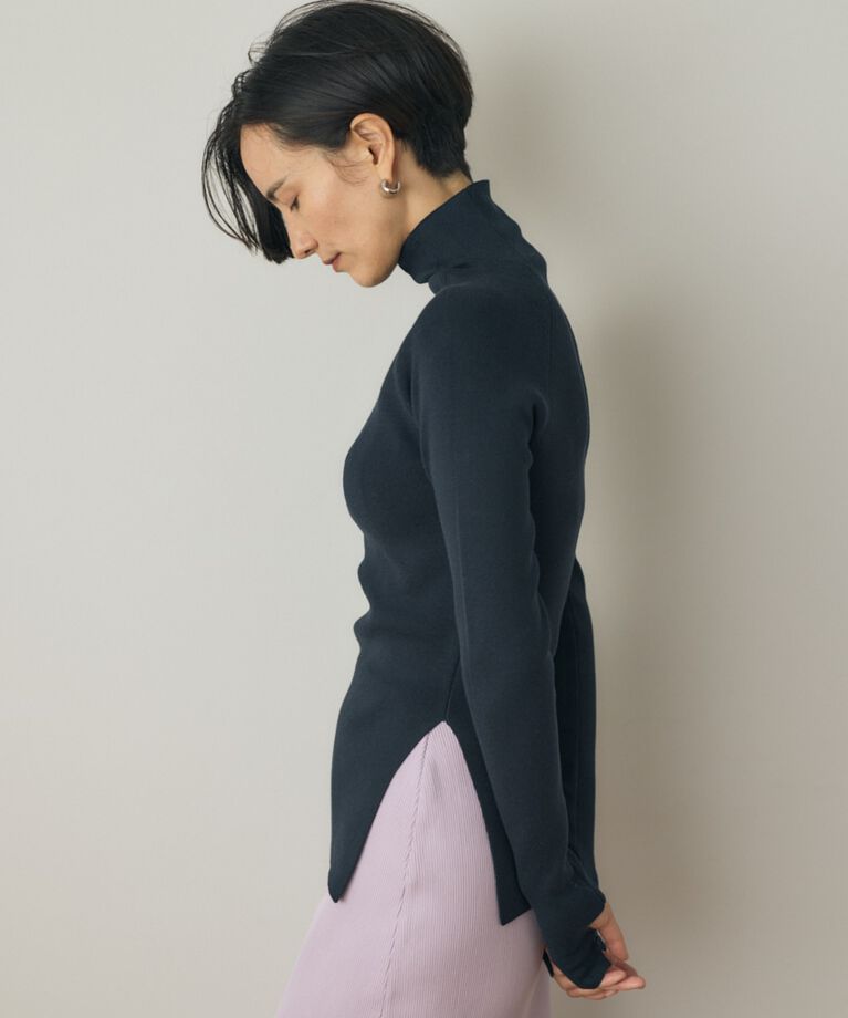 MOUSSY「タートルネックニット オーガニックコットン×再生繊維混」|ニット・セーター|