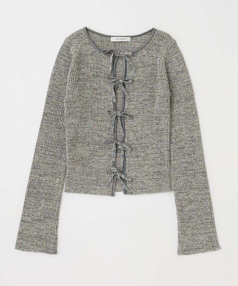 MOUSSY「FRONT RIBBON ニットトップス」|ニット・セーター|
