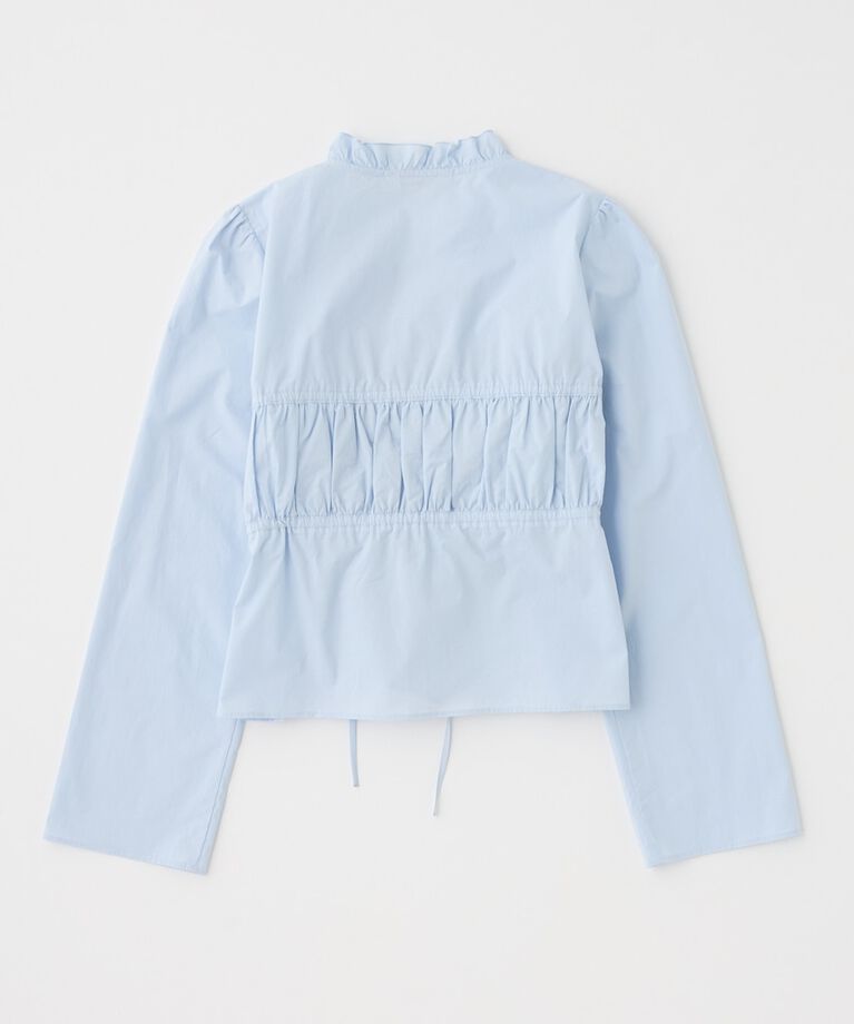 MOUSSY「FRONT RIBBON GATHER ブラウス」|シャツ・ブラウス|