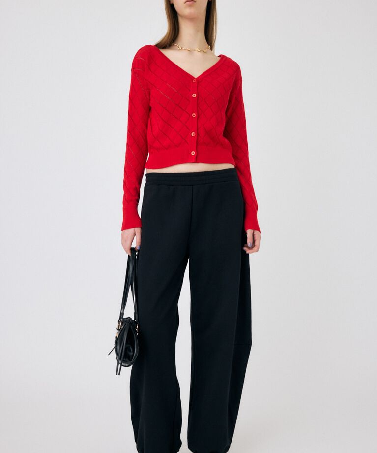 MOUSSY「EYELET ニットカーディガン」|ニット・セーター|