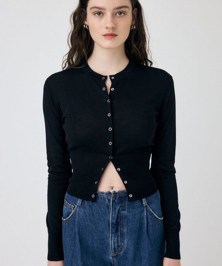 MOUSSY「WAIST SWITCHING カーディガン」|カーディガン|