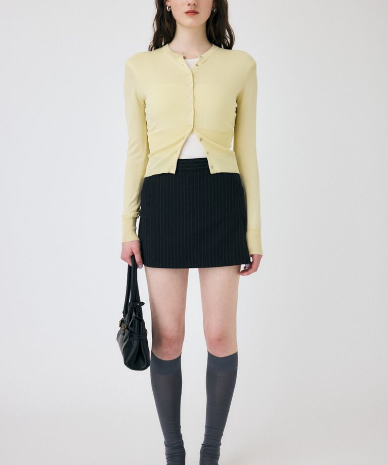 MOUSSY「WAIST SWITCHING カーディガン」|カーディガン|
