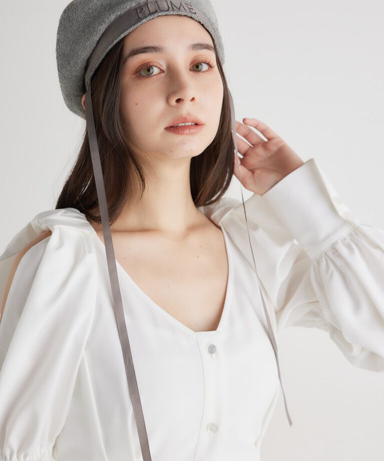 rienda「ロゴデザインベレー帽」|その他|GRY