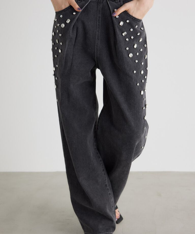 rienda「グラデーションビジュー DENIM J/W PT」|デニム|