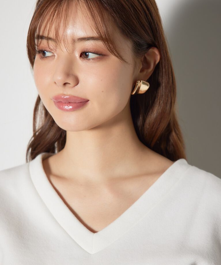 rienda「Vネックショートスウェットトップス」|Tシャツ・カットソー|