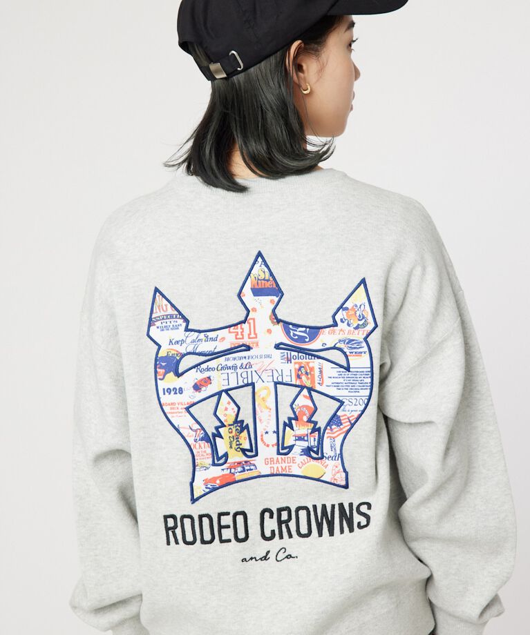 RODEO CROWNS「CROWN OG パッチニットトップス」|ニット・セーター|L/T.GRY1